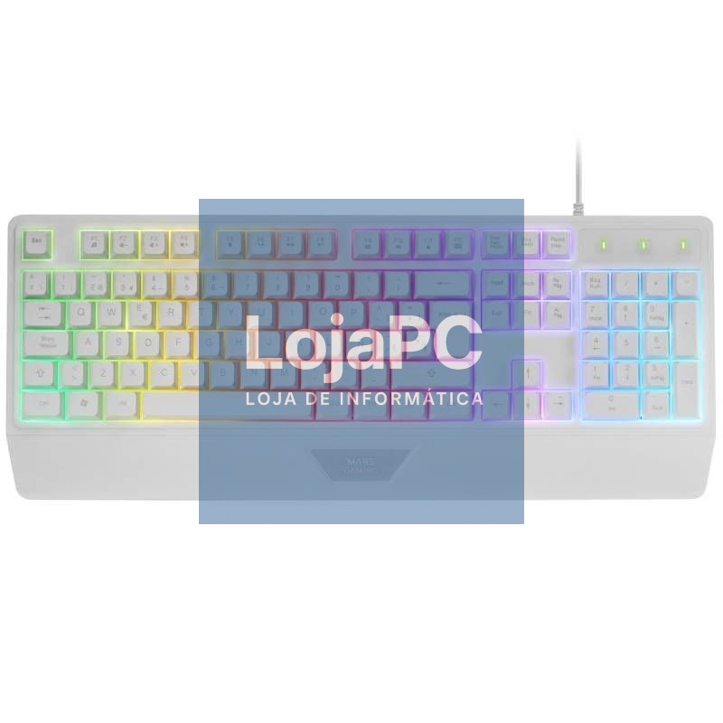 Teclado Gaming SemiMecánico Mars Gaming MK124/ Branco