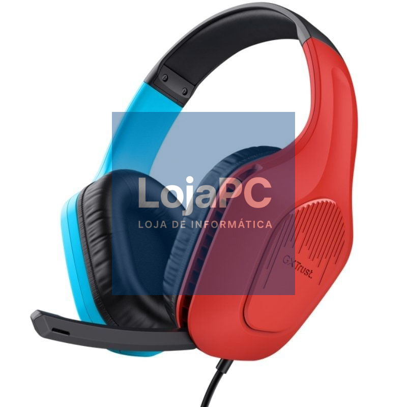Auscultadores Gaming com Microfone Trust Gaming GXT 416S Zirox/ Jack 3.5/ Azuis y Rojos