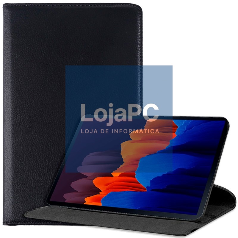 COOL Case for Samsung Galaxy Tab S7 Plus / Tab S8 Plus Smooth Leatherette Black 12.4 in.