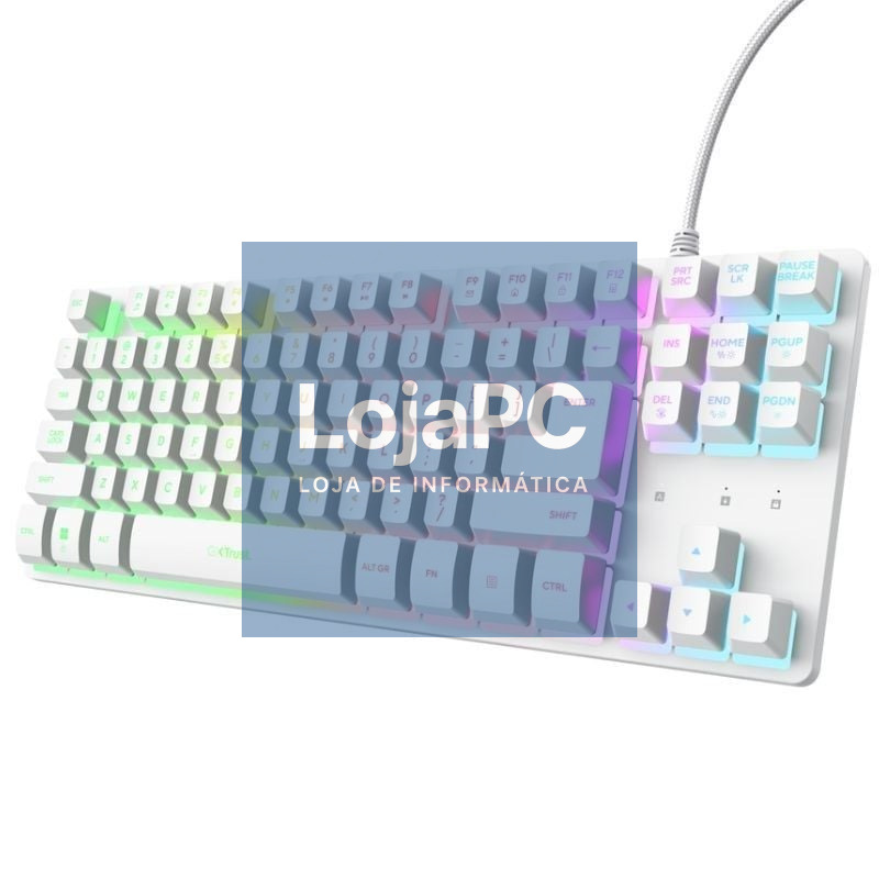 Teclado Gaming Trust Gaming GXT 833 Thado TKL 25896/ Branco