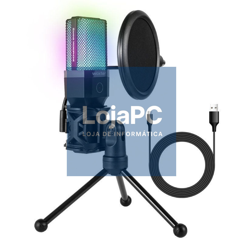 Microfone Woxter Mic Studio 65 RGB/ USB 2.0