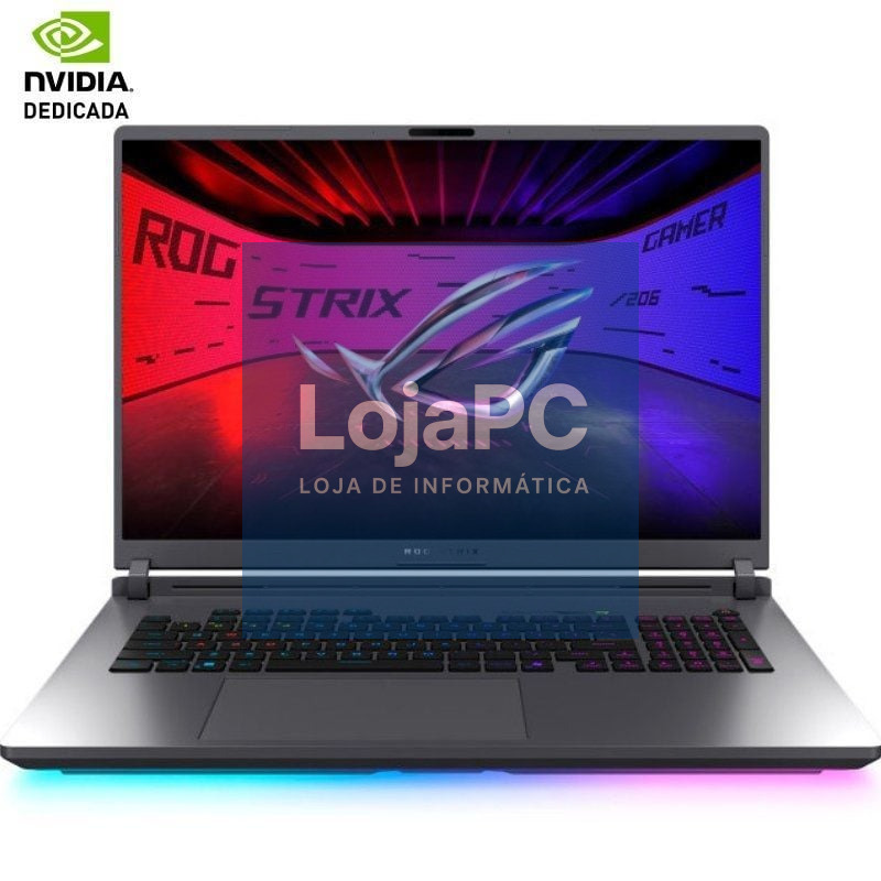 Portátil Gaming Asus ROG Strix G18 (2025) G815JMR-S8051 Intel Core i7-14650HX/ 32GB/ 1TB SSD/ GeForce RTX 5060/ 18'/ sem Sistema Operativo