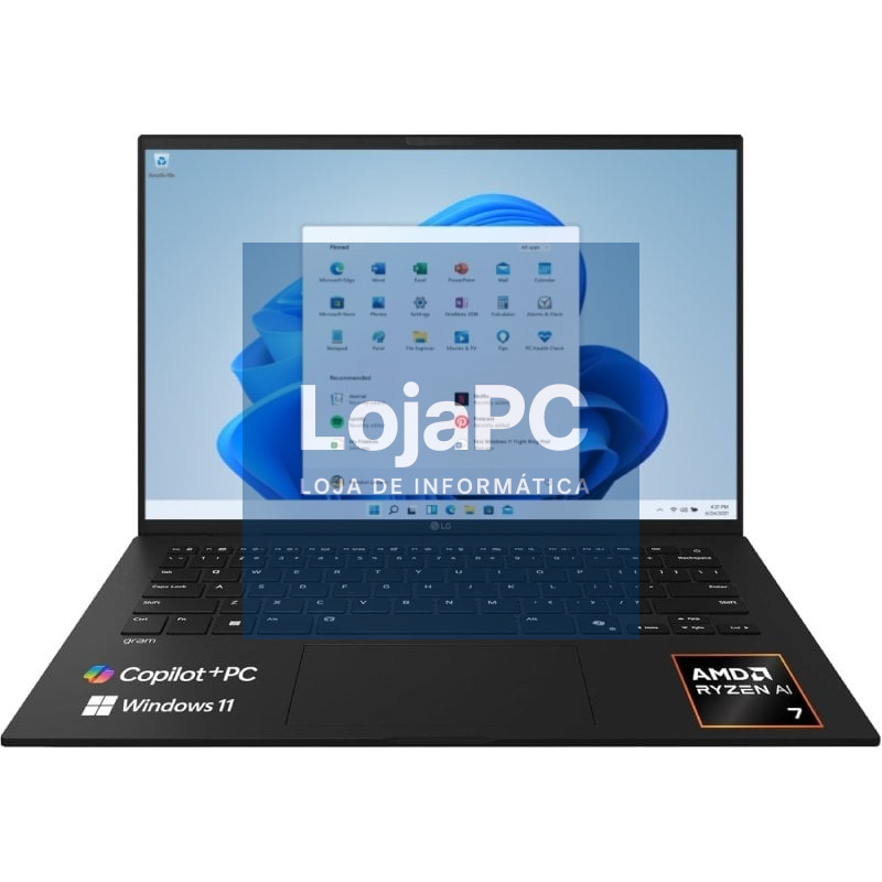 Portátil LG Gram 14Z95U-G.AU85BN Ryzen AI 7 450/ 32GB/ 512GB SSD/ 14'/ Win11