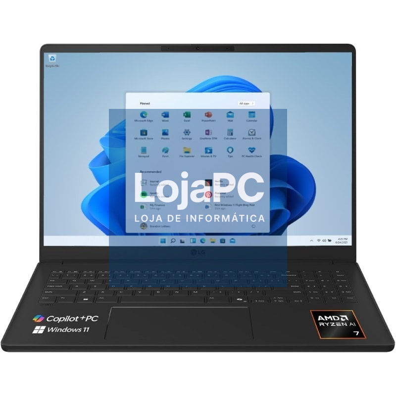 Portátil LG Gram 16U55U-G.AU75BN Ryzen AI 7 445/ 16GB/ 512GB SSD/ 16'/ Win11