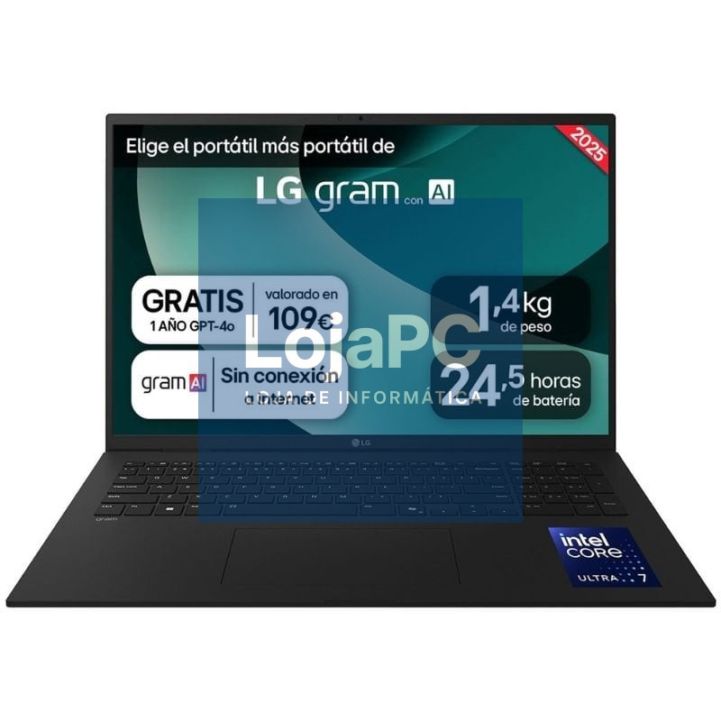 Portátil LG Gram 17Z90TL-G.AU88BN Intel Core Ultra 7-258V/ 32GB/ 1TB SSD/ 17'/ Win11