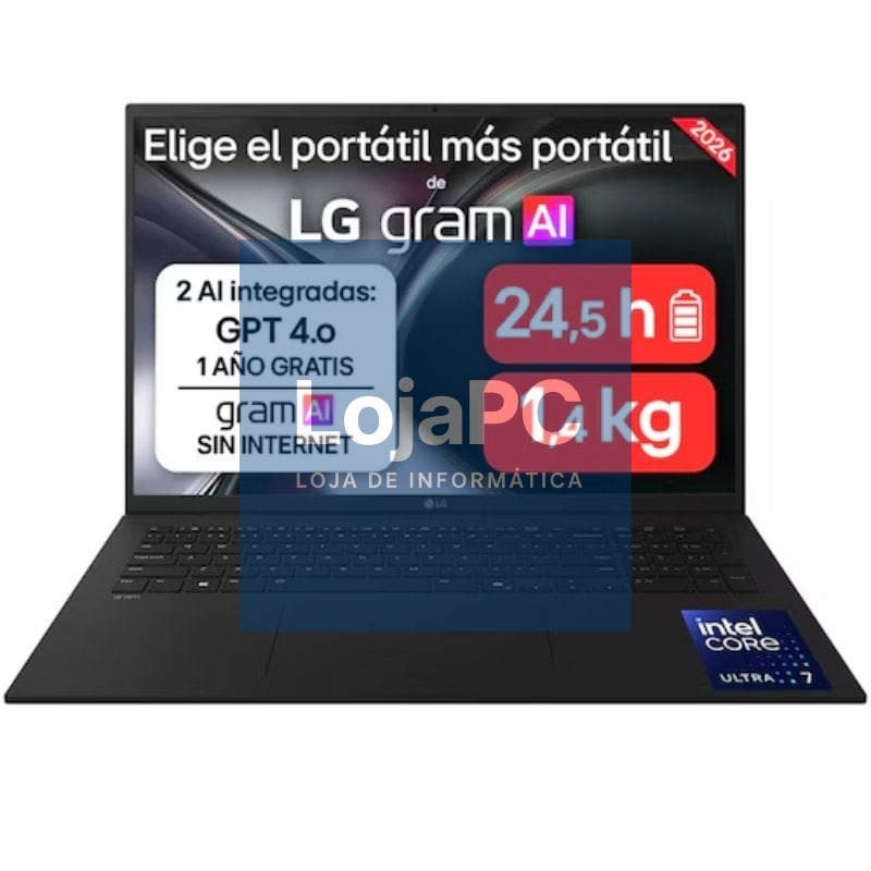 Portátil LG Gram 17ZD90TL-G.AX85BN Intel Core Ultra 7-258V/ 32GB/ 512GB SSD/ 17'/ sem Sistema Operativo
