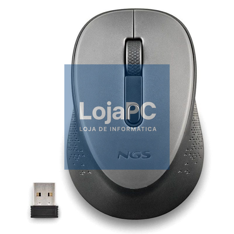 Rato sem fios NGS Dew Gray/ até 1600 DPI/ Cinzento