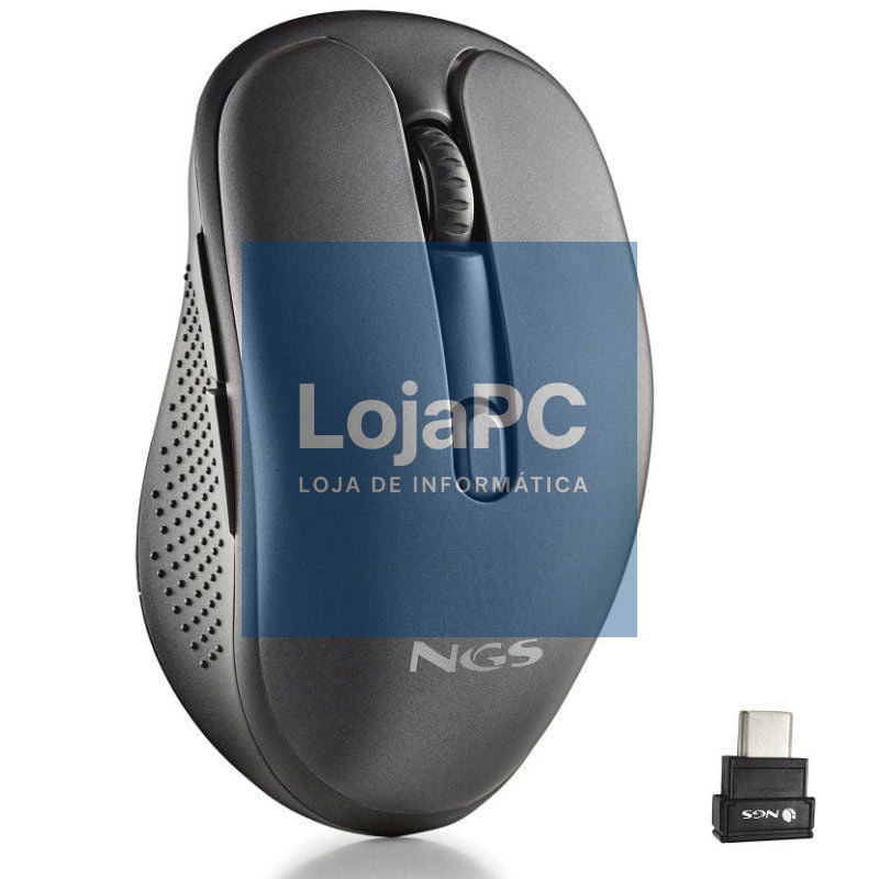 Rato sem fios NGS Evo Jot silencioso/ Bateria recarregável/ até 1600 DPI/ Preto