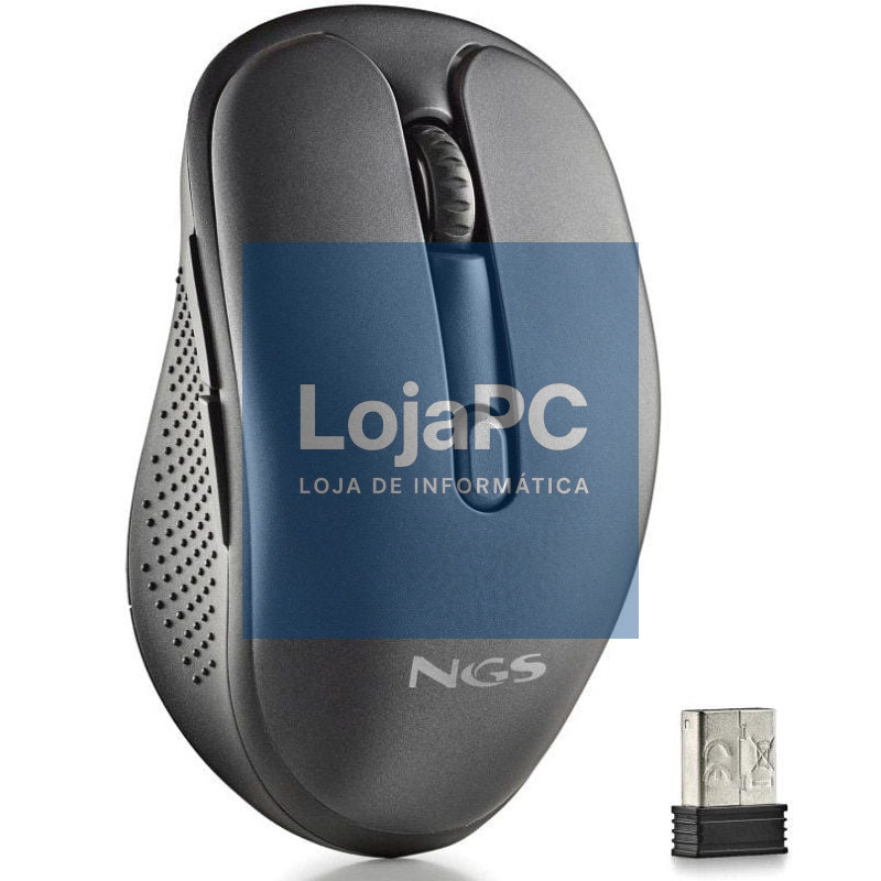 Rato sem fios NGS Evo Spook silencioso/ Bateria recarregável/ até 1600 DPI/ Preto