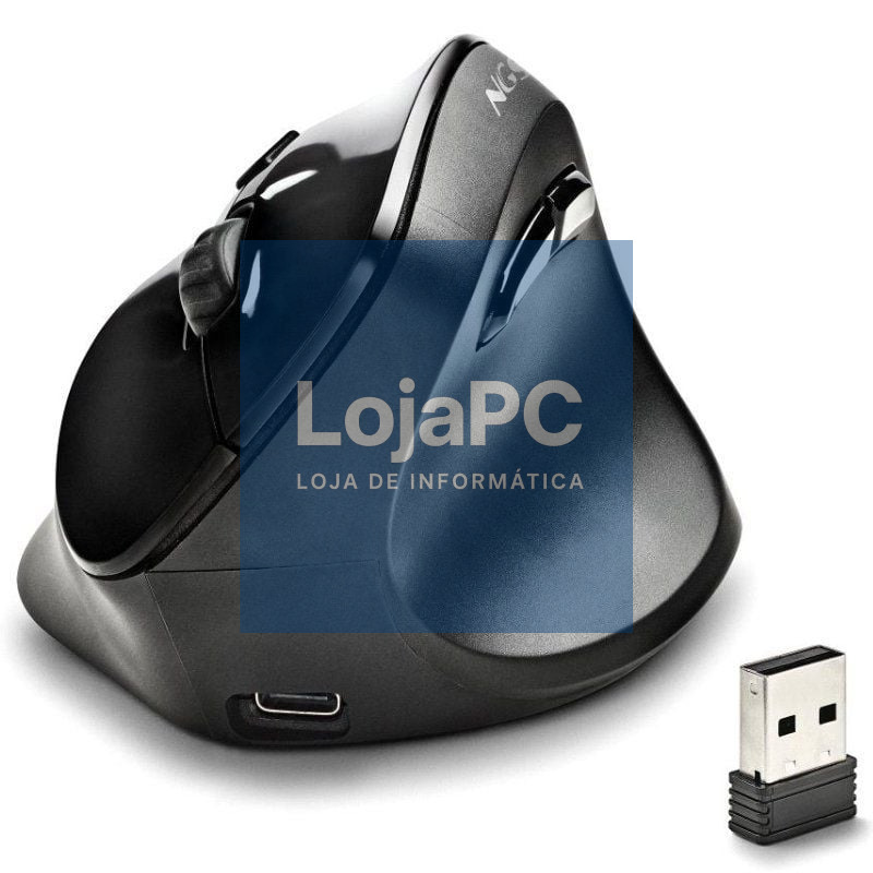 Rato Vertical sem fios NGS EVO Moksha/ Bateria recarregável/ até 2400 DPI
