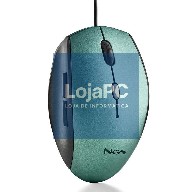 Rato Ergonómico NGS Moth Ice/ até 1600 DPI/ Verde Hielo