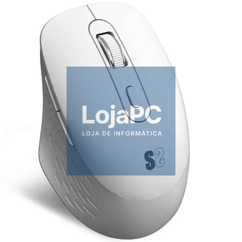 Rato Ergonómico sem fios Subblim Curve Ergo Dual Battery/ Bateria recarregável/ até 1600 DPI/ Branco