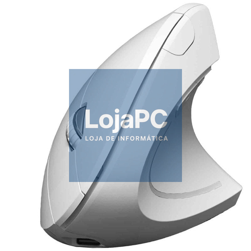 Rato Vertical sem fios Subblim Glide Vertical Ergo Dual Battery/ Bateria Recarregável/ até 1600 DPI/ Branco