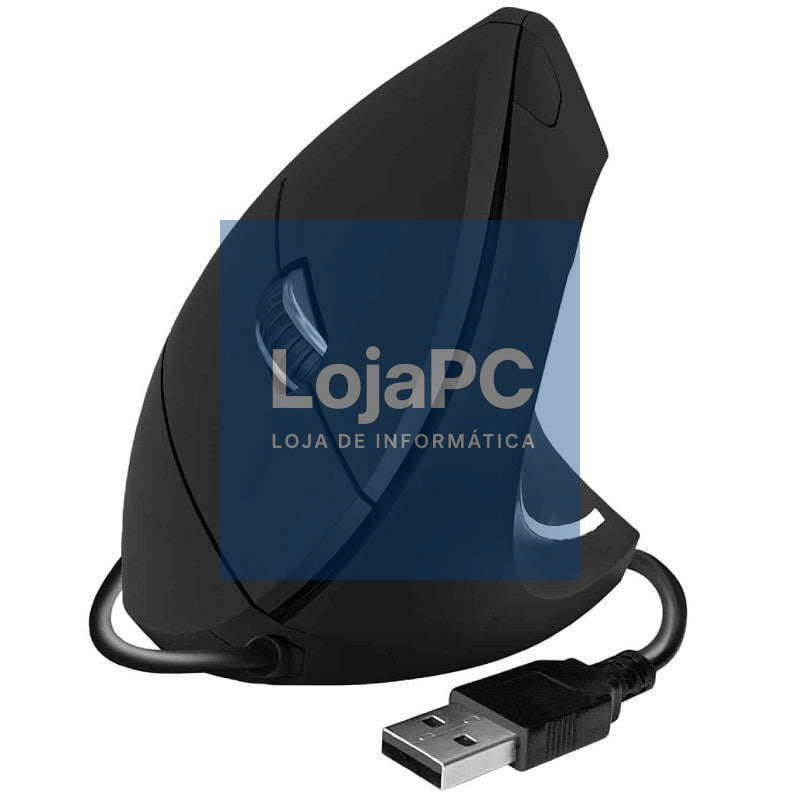 Rato Vertical Subblim Glide Vertical Ergo Wired/ até 1600 DPI/ Preto