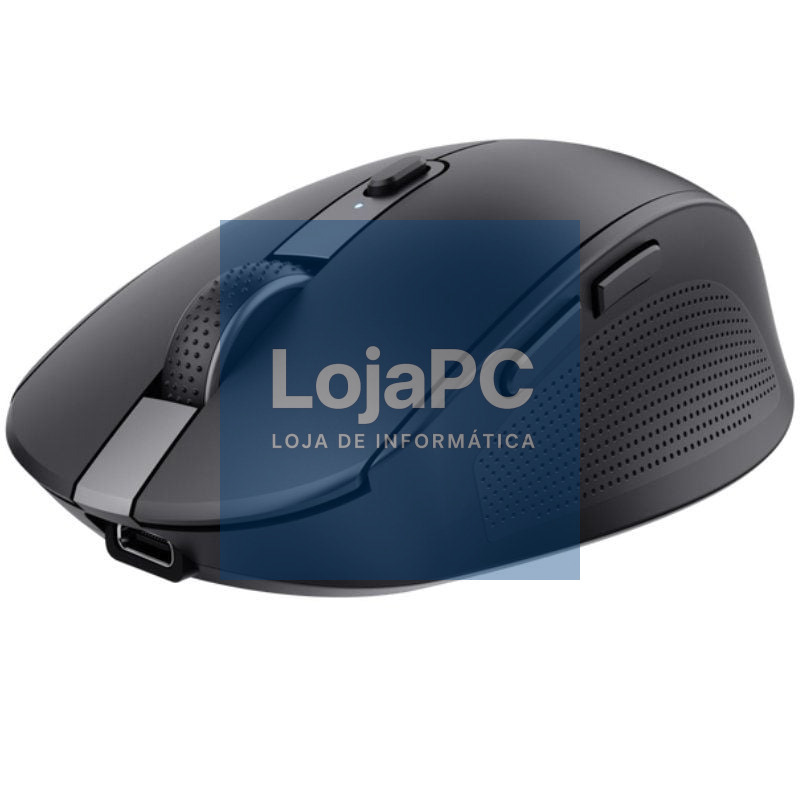 Rato sem fios Trust Ozaa Compact Wireless/ Bateria recarregável/ até 3200 DPI/ Preto