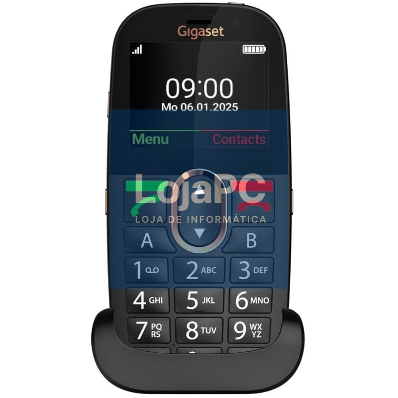 Telefone Telemóvel Gigaset GL695 para Pessoas Maiores/ 4G/ Preto