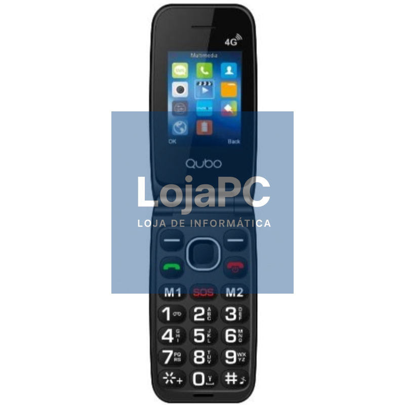 Telefone Telemóvel Qubo NEO2 NW BK 4G para Pessoas Maiores/ Preto