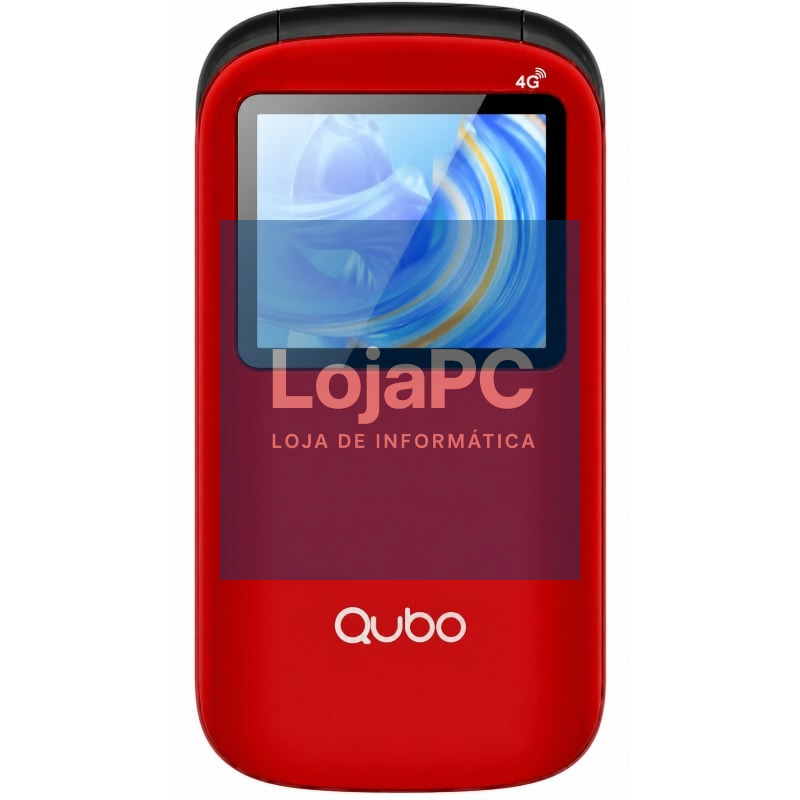 Telefone Telemóvel Qubo P-190RD 4G para Pessoas Maiores/ Vermelho
