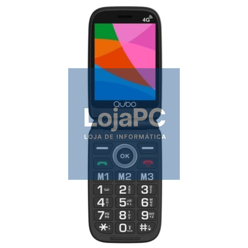 Telefone Telemóvel Qubo X-340 4G para Pessoas Maiores/ Preto