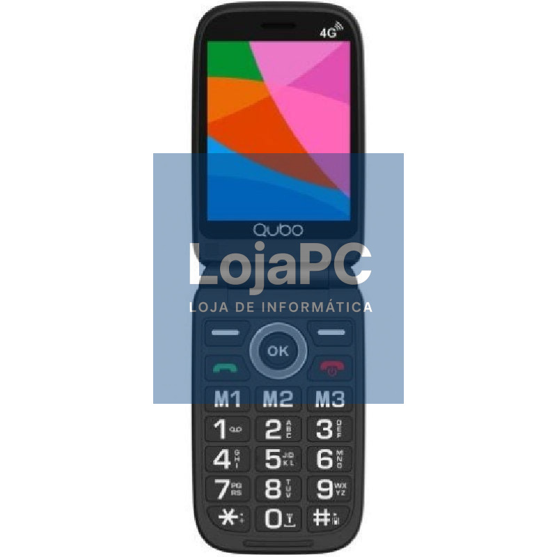 Telefone Telemóvel Qubo X-D340 4G para Pessoas Maiores/ Preto
