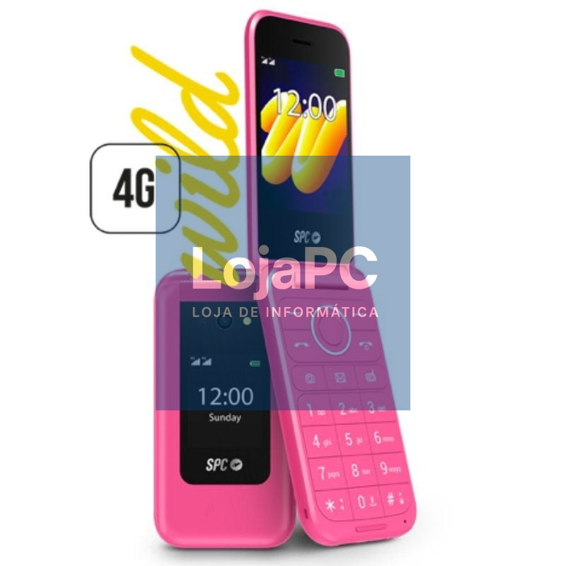 Telefone Telemóvel SPC WILD para Pessoas Maiores/ 4G/ Rosa