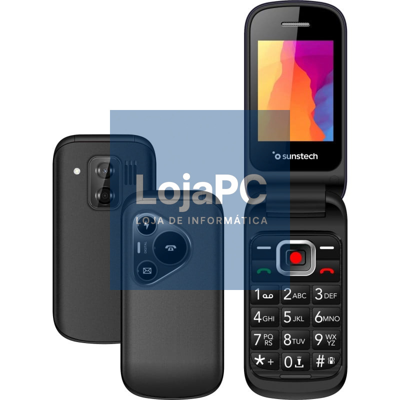 Telefone Telemóvel Sunstech CELT24 para Pessoas Maiores/ Preto