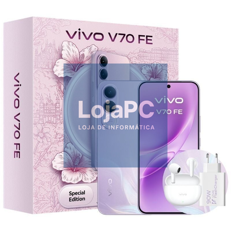 Smartphone Vivo V70 FE 8GB/ 512GB/ 6.83'/ 5G/ Púrpura/ inclui Carregador + Auscultadores
