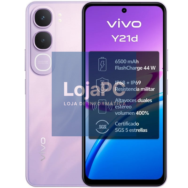 Smartphone Vivo Y21d 4GB/ 128GB/ 6.68'/ Púrpura