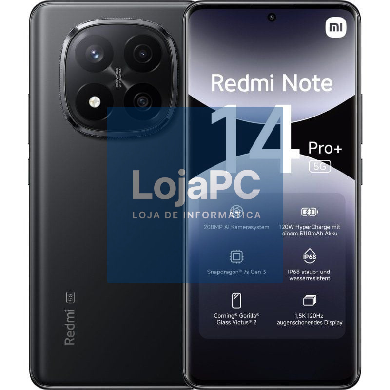 Smartphone Xiaomi Redmi Note 14 Pro+ 8GB/ 256GB/ 6.67'/ 5G/ Preto