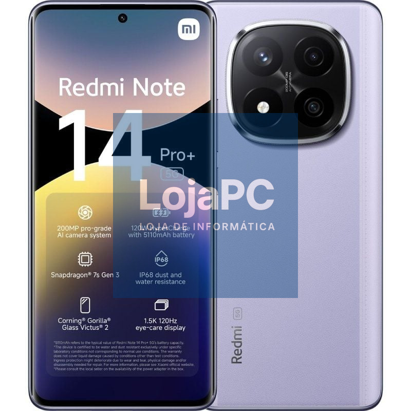 Smartphone Xiaomi Redmi Note 14 Pro+ 8GB/ 256GB/ 6.67'/ 5G/ Púrpura