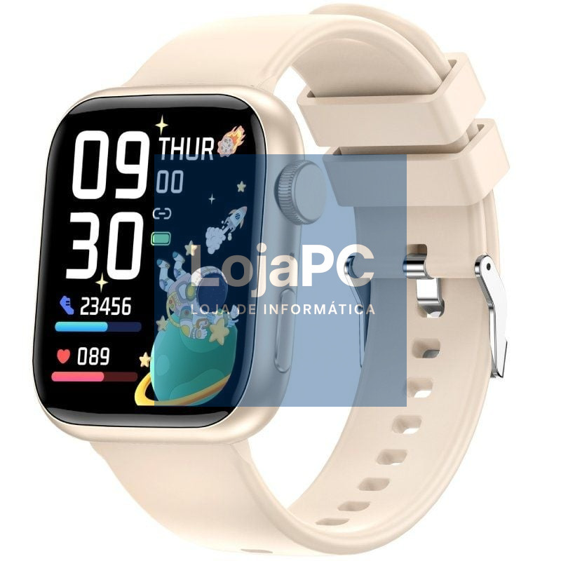 Smartwatch Forever IGo Watch 3 JW-500/ Notificações/ Frequência Cardíaca/ Marfil