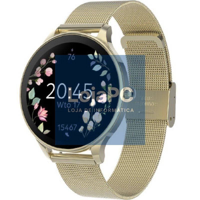 Smartwatch Forever Velora SB-306/ Notificações/ Frequência Cardíaca/ Oro