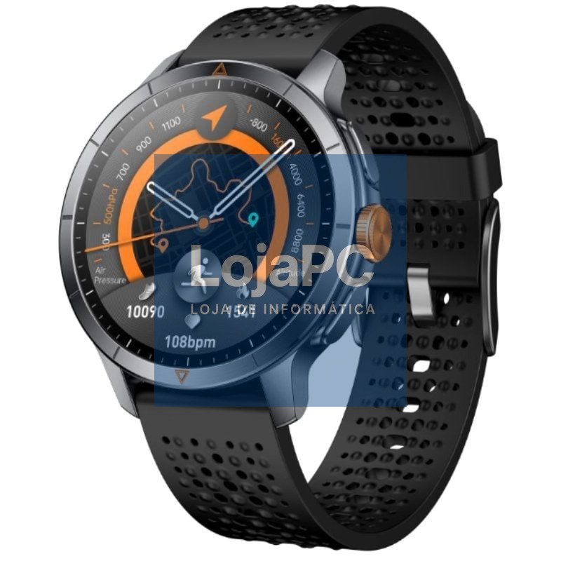 Smartwatch Qubo SMT-500AGP/ Notificações/ Frequência Cardíaca/ GPS/ Preto