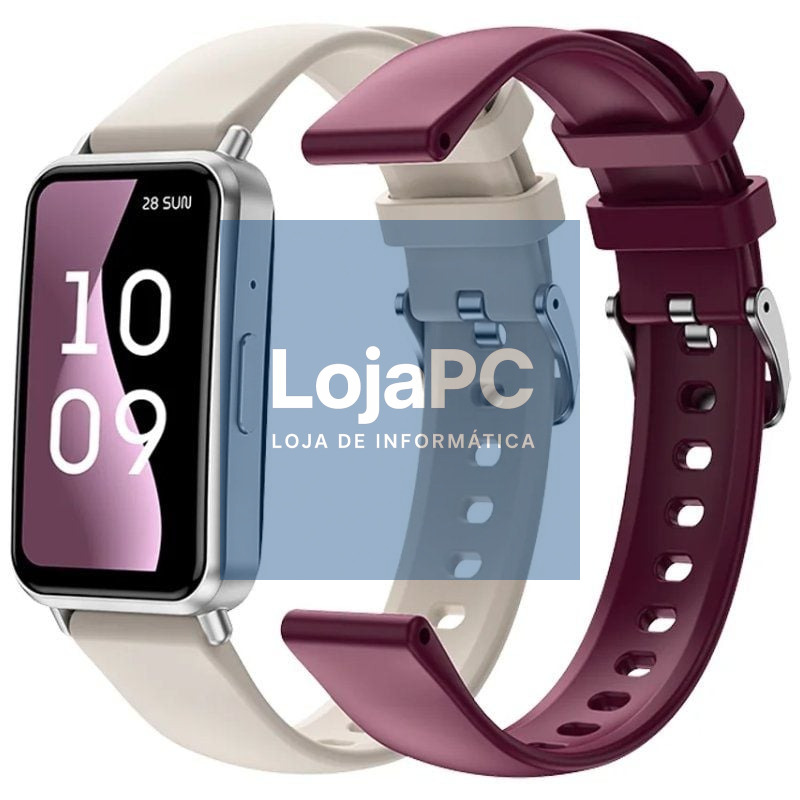 Smartwatch SPC Duo Fit/ Notificações/ Frequência Cardíaca/ Branco