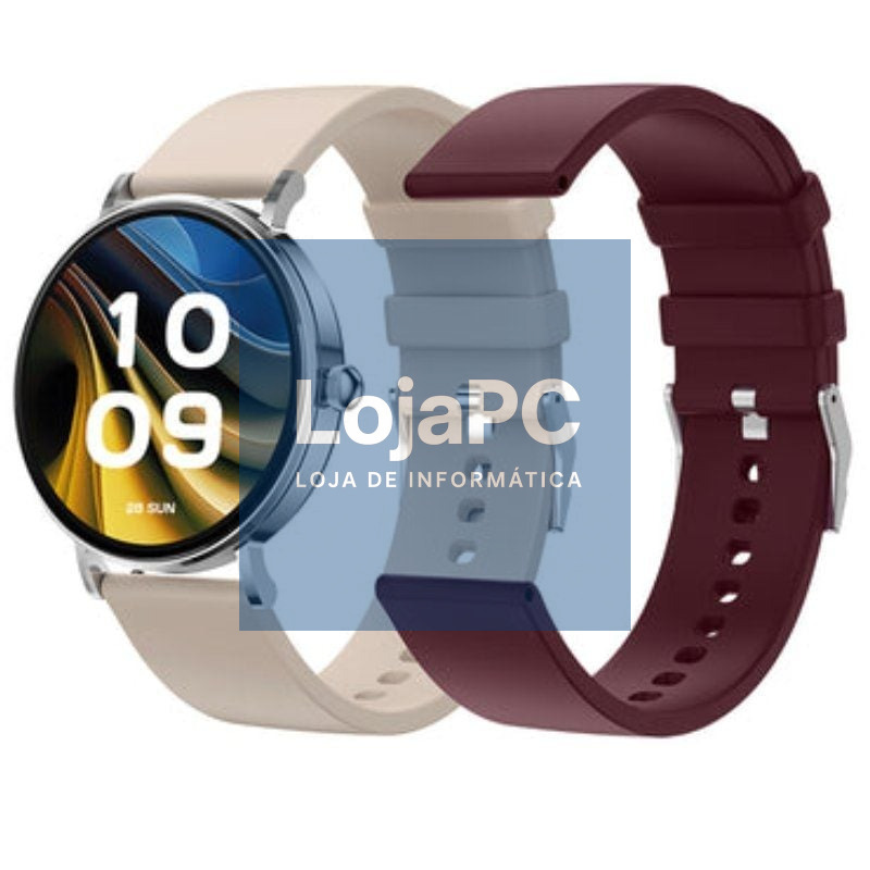 Smartwatch SPC Smartee Duo Velvet 9656B/ Notificações/ Frequência Cardíaca/ Branco
