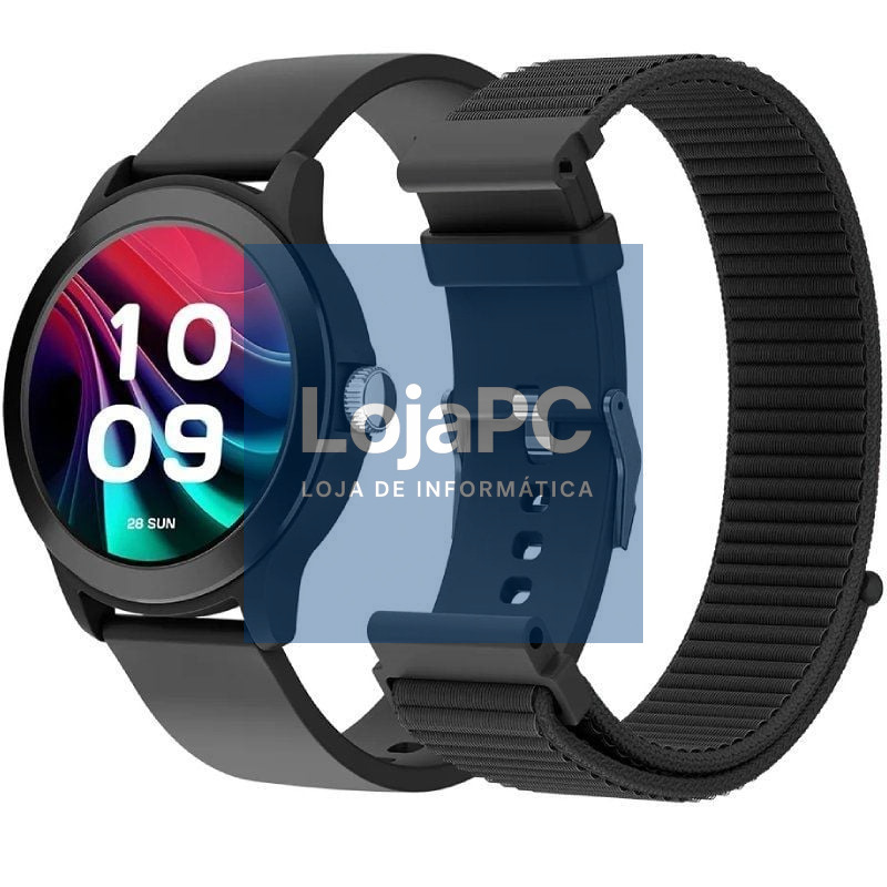 Smartwatch SPC Smartee Duo Vivo 2 9655N/ Notificações/ Frequência Cardíaca/ Preto/ inclui Correia Extra