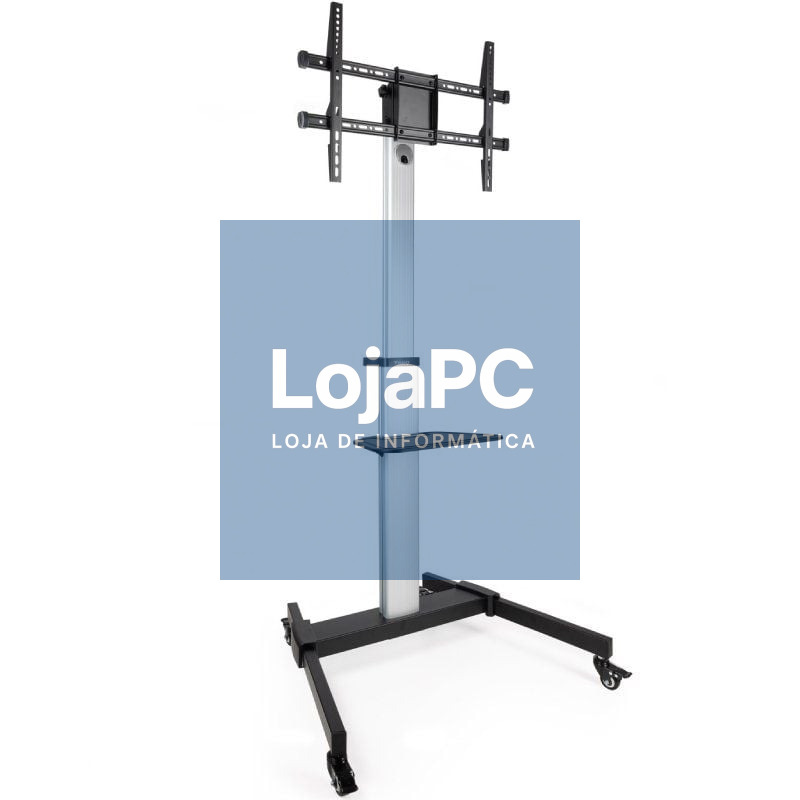 Suporte de chão Inclinável/ Ajustável com Rodas TooQ FS1886M-B para TV de 37-86'/ até 50kg