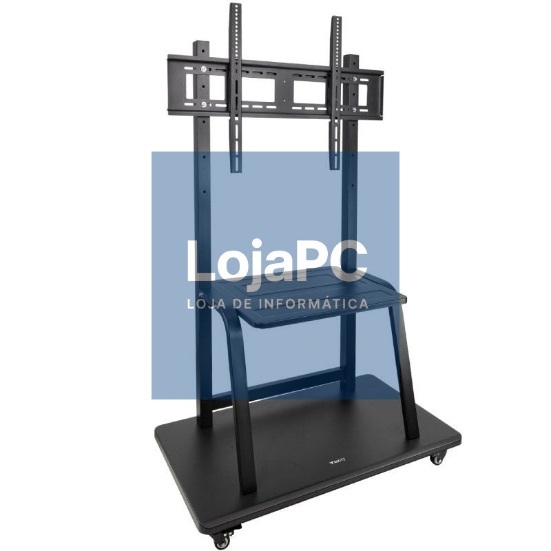 Suporte de chão Ajustável com Rodas TooQ FS20101M-B para TV de 37-100'/ até 150kg
