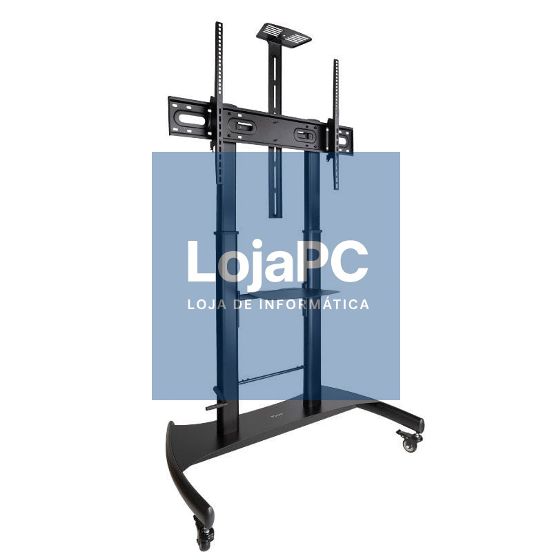 Suporte de chão com Rodas Inclinável/ Nivelável TooQ FS20404HM-B para TV de 60-100'/ até 100kg