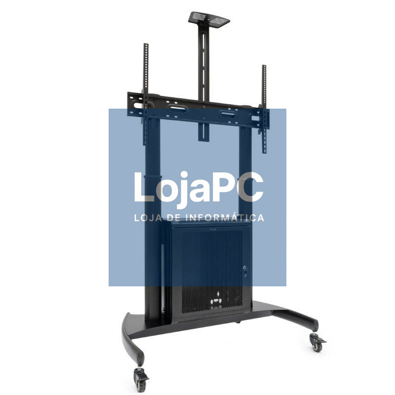 Suporte de chão Inclinável com Rodas TooQ Narnia FS20500M-B para TV de 60-100'/ até 100kg
