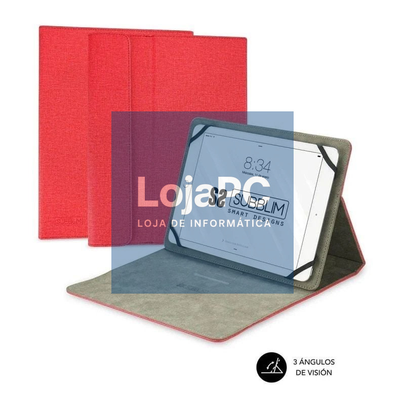 Capa Subblim Clever Stand para Tablets de 9.6'-11'/ Vermelha