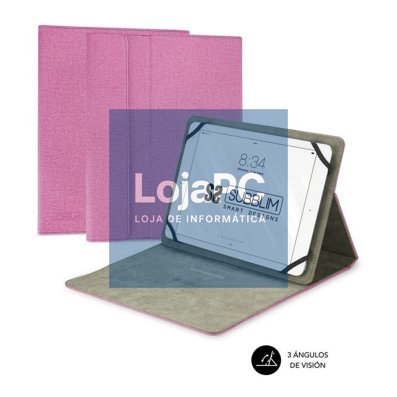 Capa Subblim Clever Stand para Tablets de 9.6'-11'/ Rosa