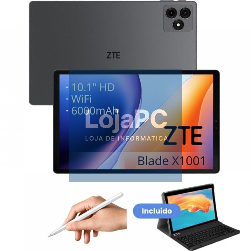 Tablet ZTE Tab Blade X1001W 10.1'/ 4GB/ 128GB/ Octacore/ Cinzento/ inclui Teclado y Stylus Pen