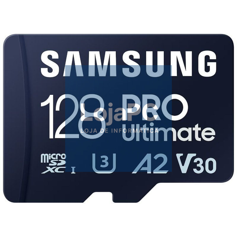 Cartão de memória Samsung Pro Ultimate 128GB microSD XC com Adaptador/ Classe 10/ 200MBs