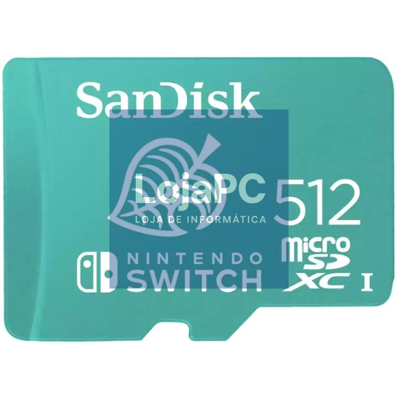Cartão de memória SanDisk Nintendo Switch 512GB microSD XC UHS-I/ Classe 10/ 100MBs