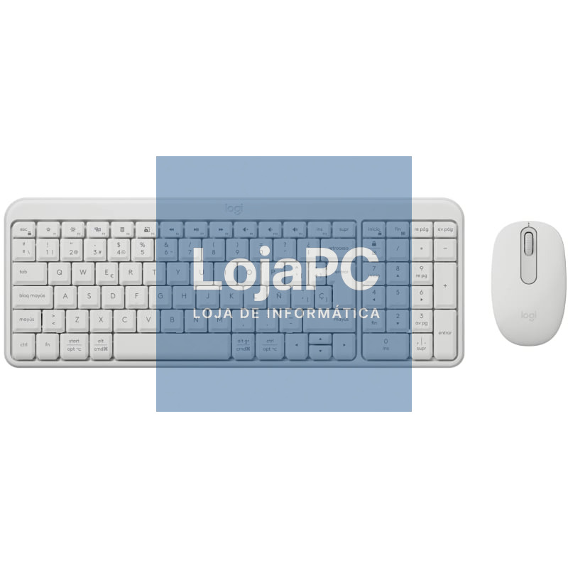 Teclado e rato Sem Fios Logitech Wireless Combo MK250/ Branco