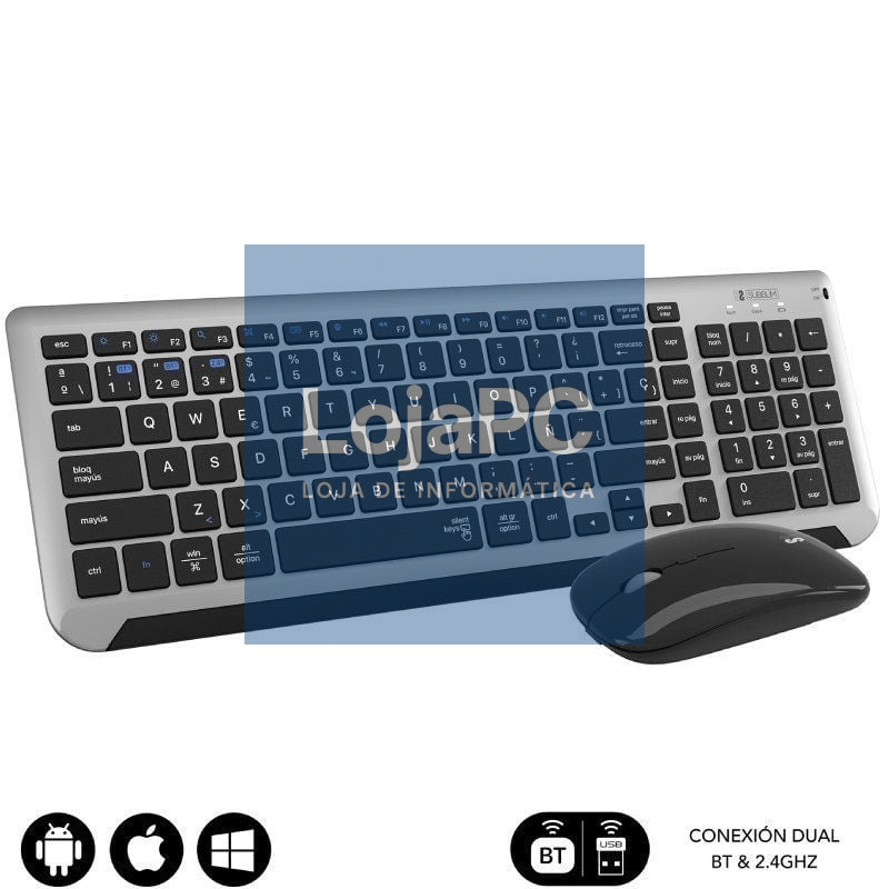 Teclado y Rato sem fios Subblim Combo Dual Prestige Extendido