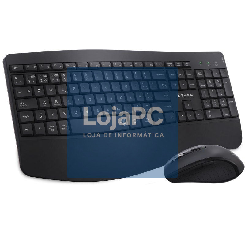 Teclado y Rato sem fios Subblim Combo Dual Office Prowave/ Preto
