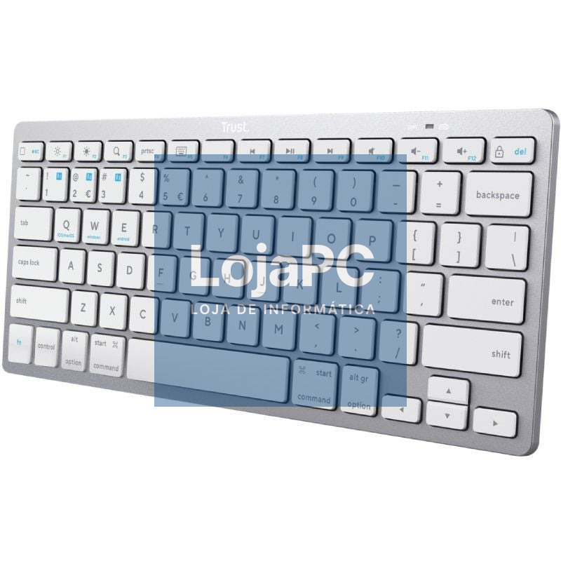 Teclado Compacto sem fios Trust 24654/ Prateado
