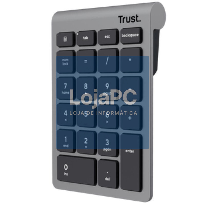 Teclado Numérico sem fios Trust Xalas Wireless/ Prateado
